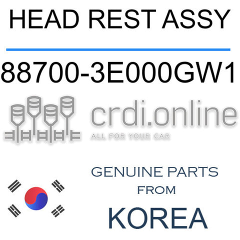 HEAD REST ASSY [ORIGINAL] 88700-3E000GW1 887003E000GW1 88700 3E000GW1