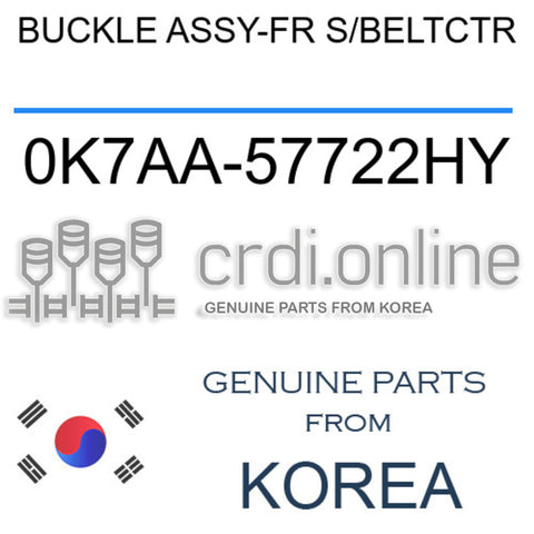 BUCKLE ASSY-FR S/BELTCTR [ORIGINAL] 0K7AA-57722HY 0K7AA57722HY 0K7AA 57722HY
