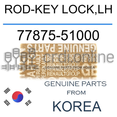 ROD-KEY LOCK,LH [ORIGINAL] 77875-51000 7787551000 77875 51000