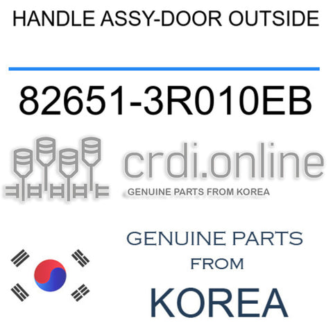 HANDLE ASSY-DOOR OUTSIDE [ORIGINAL] 82651-3R010EB 826513R010EB 82651 3R010EB