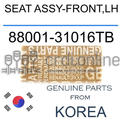 SEAT ASSY-FRONT,LH [ORIGINAL] 88001-31016TB 8800131016TB 88001 31016TB