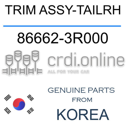 TRIM ASSY-TAILRH 86662-3R000 866623R000 86662 3R000