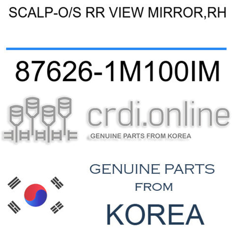 SCALP-O/S RR VIEW MIRROR,RH [ORIGINAL] 87626-1M100IM 876261M100IM 87626 1M100IM