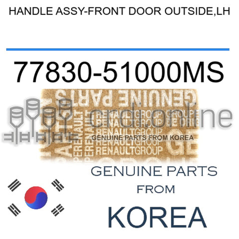 HANDLE ASSY-FRONT DOOR OUTSIDE,LH [ORIGINAL] 77830-51000MS 7783051000MS 77830 51000MS