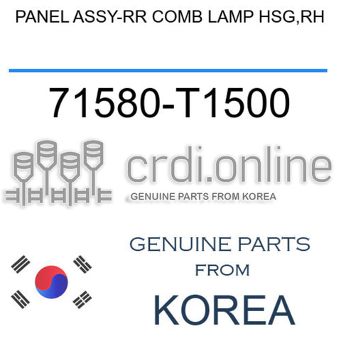 PANEL ASSY-RR COMB LAMP HSG,RH [ORIGINAL] 71580-T1500 71580T1500 71580 T1500
