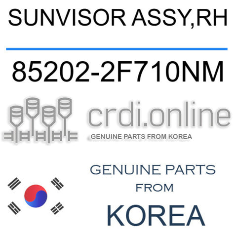 SUNVISOR ASSY,RH [ORIGINAL] 85202-2F710NM 852022F710NM 85202 2F710NM