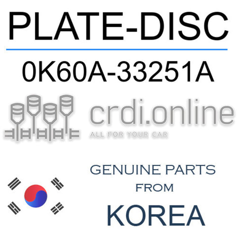 PLATE-DISC [ORIGINAL] 0K60A-33251A 0K60A33251A 0K60A 33251A