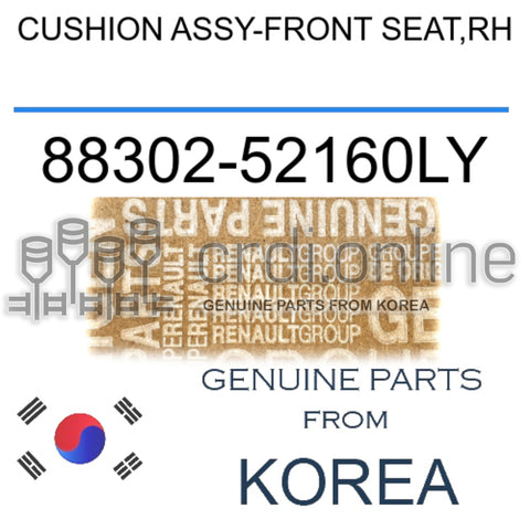 CUSHION ASSY-FRONT SEAT,RH [ORIGINAL] 88302-52160LY 8830252160LY 88302 52160LY