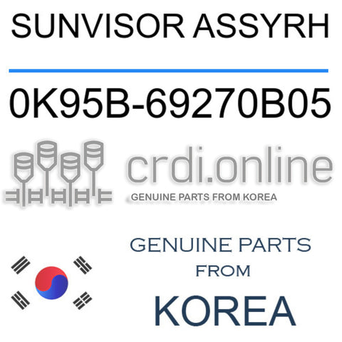 SUNVISOR ASSYRH [ORIGINAL] 0K95B-69270B05 0K95B69270B05 0K95B 69270B05