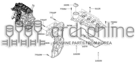 COVER ASSY-FRONTW/OIL PUMP 13500-6981R 135006981R 13500 6981R