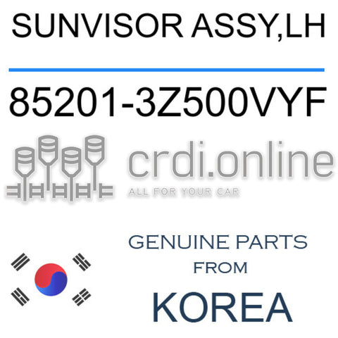 SUNVISOR ASSY,LH [ORIGINAL] 85201-3Z500VYF 852013Z500VYF 85201 3Z500VYF