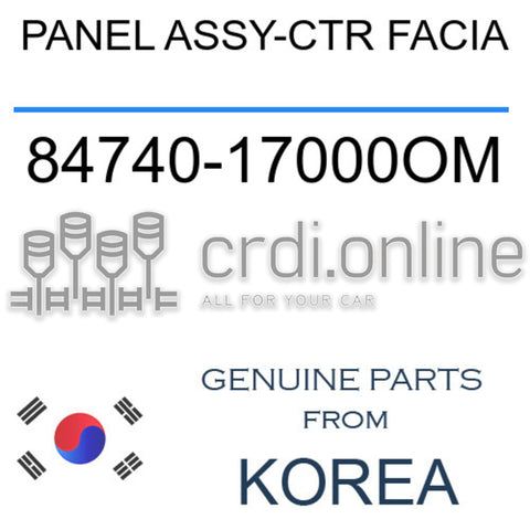 PANEL ASSY-CTR FACIA [ORIGINAL] 84740-17000OM 8474017000OM 84740 17000OM