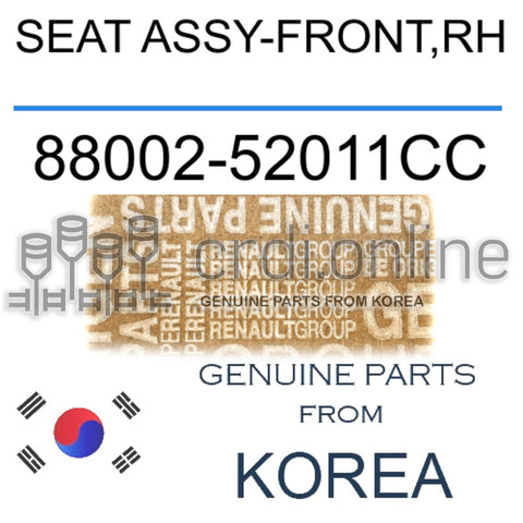 SEAT ASSY-FRONT,RH [ORIGINAL] 88002-52011CC 8800252011CC 88002 52011CC