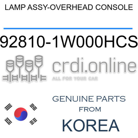 LAMP ASSY-OVERHEAD CONSOLE [ORIGINAL] 92810-1W000HCS 928101W000HCS 92810 1W000HCS