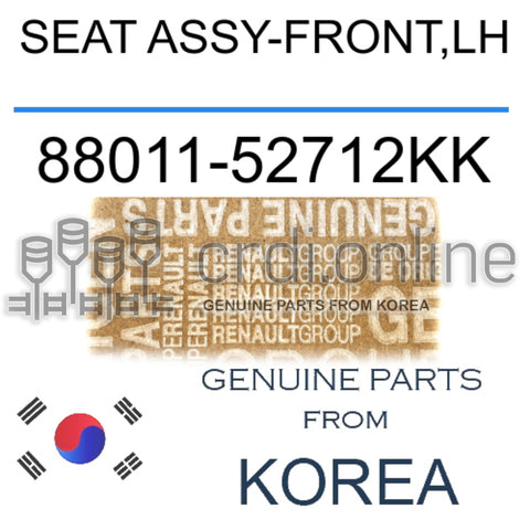 SEAT ASSY-FRONT,LH [ORIGINAL] 88011-52712KK 8801152712KK 88011 52712KK