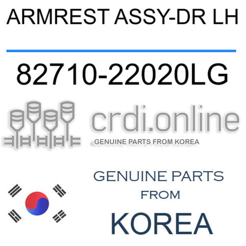 ARMREST ASSY-DR LH 82710-22020LG 8271022020LG 82710 22020LG