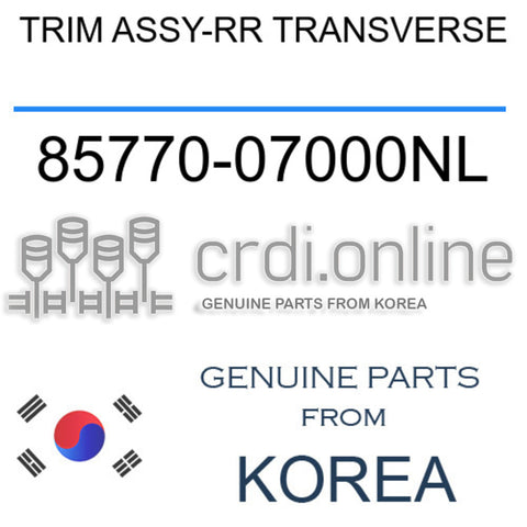 TRIM ASSY-RR TRANSVERSE [ORIGINAL] 85770-07000NL 8577007000NL 85770 07000NL
