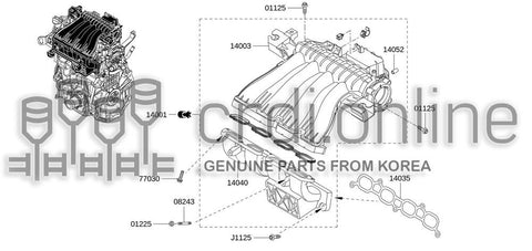 GASKET-INTAKE MANIFOLD 14035-9735R 140359735R 14035 9735R