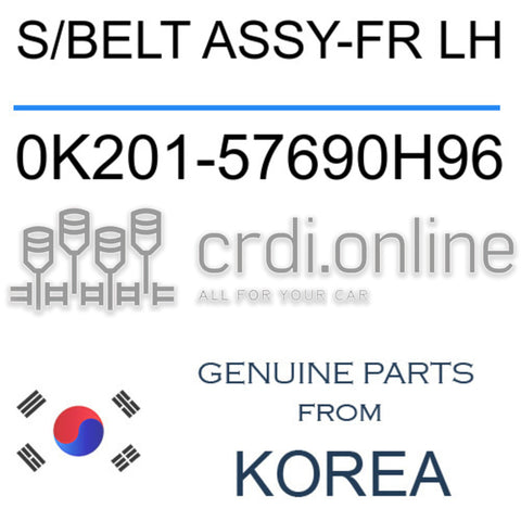 S/BELT ASSY-FR LH [ORIGINAL] 0K201-57690H96 0K20157690H96 0K201 57690H96