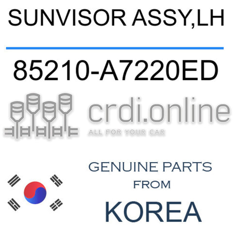 SUNVISOR ASSY,LH [ORIGINAL] 85210-A7220ED 85210A7220ED 85210 A7220ED
