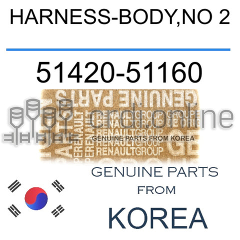 HARNESS-BODY,NO 2 [ORIGINAL] 51420-51160 5142051160 51420 51160