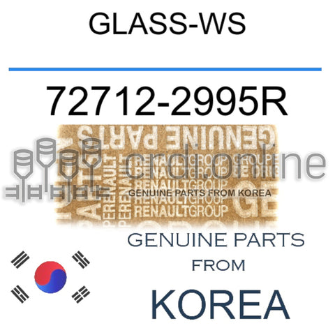 GLASS-WS [ORIGINAL] 72712-2995R 727122995R 72712 2995R