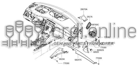FINISHER-CLUSTER LID 68247-6534R 682476534R 68247 6534R