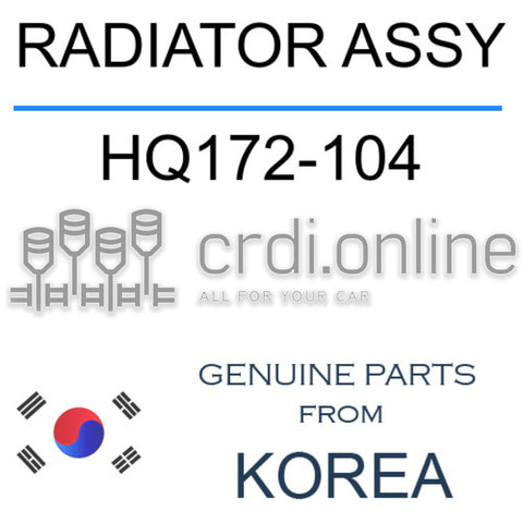 RADIATOR ASSY [ORIGINAL] HQ172-104 HQ172104 HQ172 104