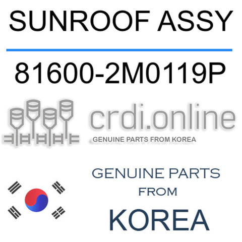 SUNROOF ASSY [ORIGINAL] 81600-2M0119P 816002M0119P 81600 2M0119P