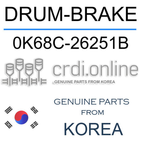DRUM-BRAKE [ORIGINAL] 0K68C-26251B 0K68C26251B 0K68C 26251B