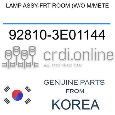 LAMP ASSY-FRT ROOM (W/O M/METE [ORIGINAL] 92810-3E01144 928103E01144 92810 3E01144