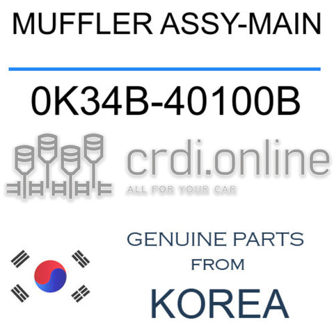 MUFFLER ASSY-MAIN [ORIGINAL] 0K34B-40100B 0K34B40100B 0K34B 40100B