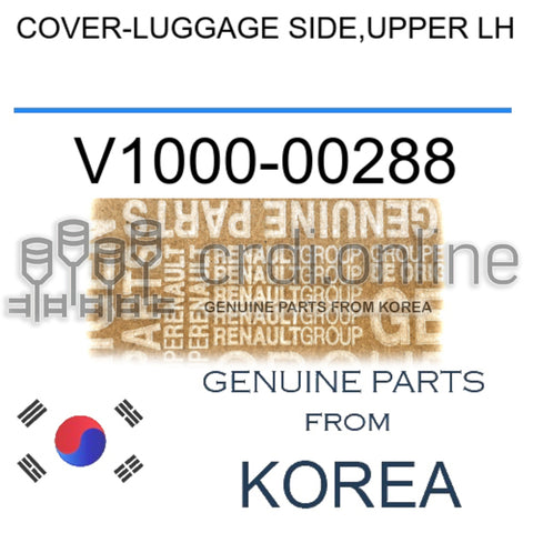 COVER-LUGGAGE SIDE,UPPER LH [ORIGINAL] V1000-00288 V100000288 V1000 00288
