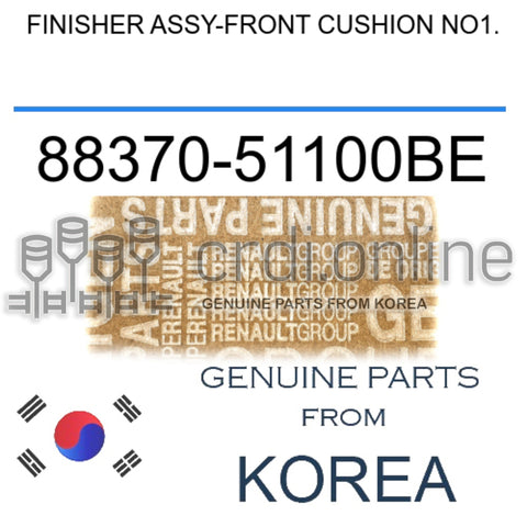 FINISHER ASSY-FRONT CUSHION NO1. [ORIGINAL] 88370-51100BE 8837051100BE 88370 51100BE