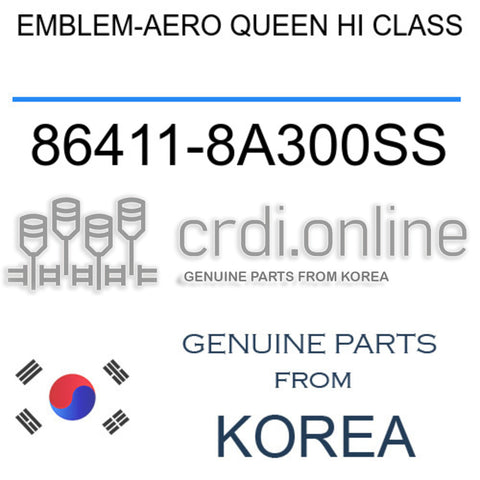 EMBLEM-AERO QUEEN HI CLASS [ORIGINAL] 86411-8A300SS 864118A300SS 86411 8A300SS