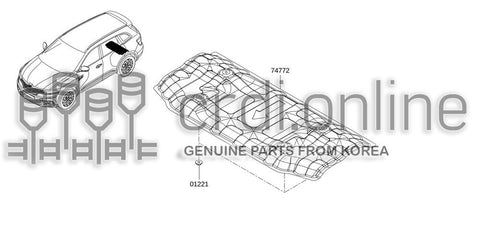INSULATOR-HEATTRUNK FLOOR 74772-5HA0A 747725HA0A 74772 5HA0A