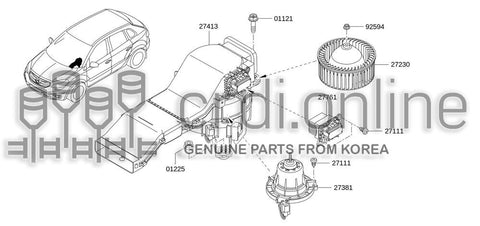 MOTOR ASSY-REAR BLOWER 27381-JY00A 27381JY00A 27381 JY00A
