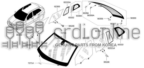 WEATHERSTRIP-SIDE WINDOWRH 83332-JY00A 83332JY00A 83332 JY00A