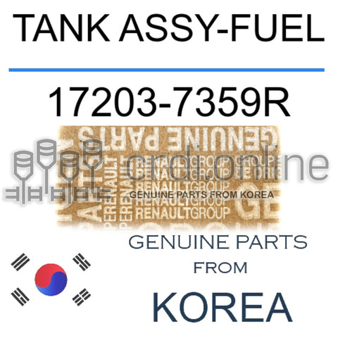 TANK ASSY-FUEL [ORIGINAL] 17203-7359R 172037359R 17203 7359R