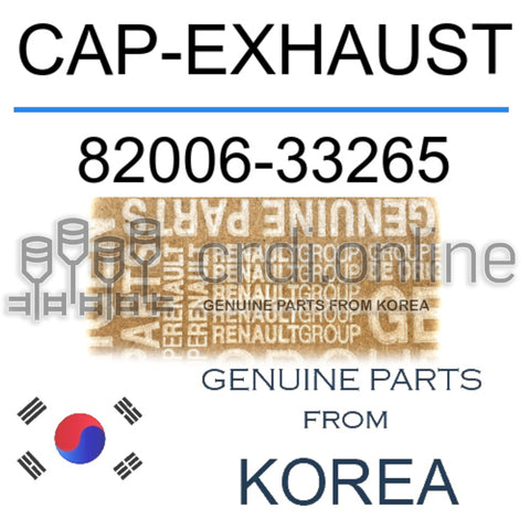 CAP-EXHAUST [ORIGINAL] 82006-33265 8200633265 82006 33265