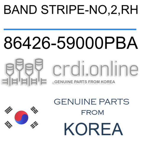 BAND STRIPE-NO,2,RH [ORIGINAL] 86426-59000PBA 8642659000PBA 86426 59000PBA