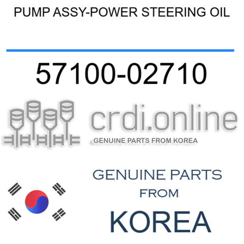 PUMP ASSY-POWER STEERING OIL [ORIGINAL] 57100-02710 5710002710 57100 02710