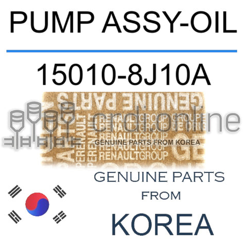 PUMP ASSY-OIL [ORIGINAL] 15010-8J10A 150108J10A 15010 8J10A