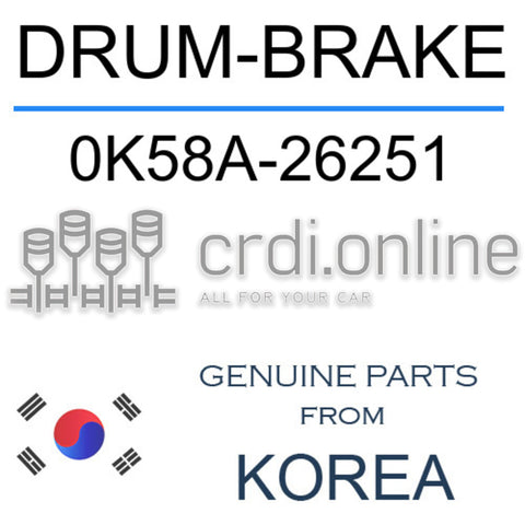 DRUM-BRAKE [ORIGINAL] 0K58A-26251 0K58A26251 0K58A 26251