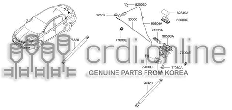 LINK-TRUNK LID LOCK 90506-8392R 905068392R 90506 8392R