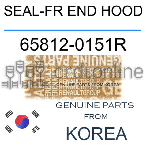 SEAL-FR END HOOD [ORIGINAL] 65812-0151R 658120151R 65812 0151R