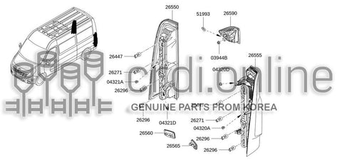 LAMP ASSY-STOPHIGH MOUNTING 26590-0021R 265900021R 26590 0021R
