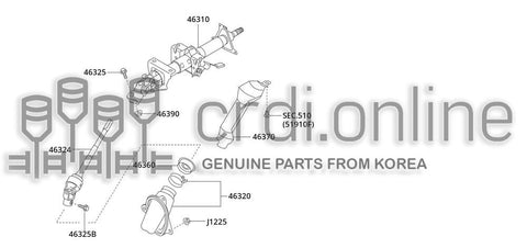 JOINT ASSY-STEERING COLUMNLOWER 46324-62110 4632462110 46324 62110