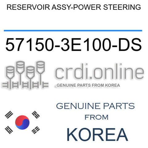 RESERVOIR ASSY-POWER STEERING [ORIGINAL] 57150-3E100-DS 571503E100-DS 57150 3E100-DS