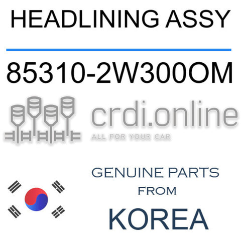 HEADLINING ASSY [ORIGINAL] 85310-2W300OM 853102W300OM 85310 2W300OM